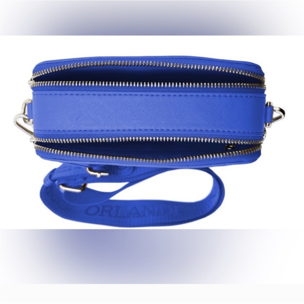 Valentino- NWT! Orlandi Blue Crossbody Bag w/ Guitar Strap- Vegan Leather - Picture 5 of 8